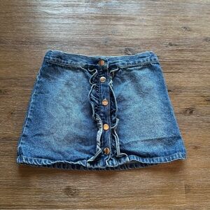 3/20$ Tommy Bahama Girls Blue Denim Ruffle Jean Skirt size S (5/6)